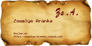 Zsemlye Aranka névjegykártya