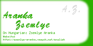 aranka zsemlye business card